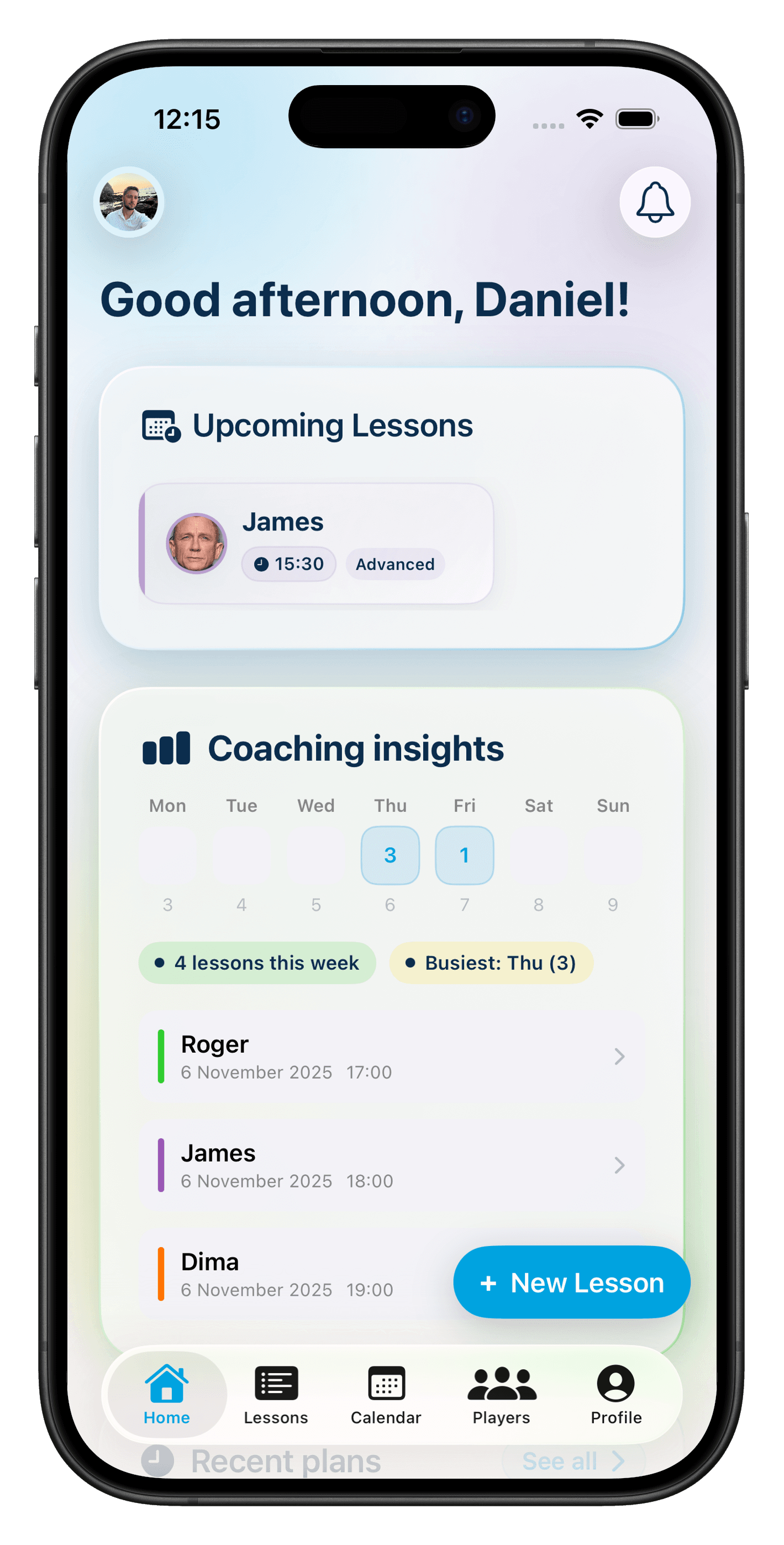Tennanova App Mockup